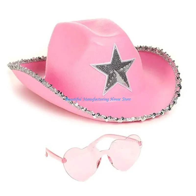 E56A Cowgirl Hats Star Sequin Women Bachelorette Party Birthday Party Hats For Adults Cowgirl Party Disco Dress Up
E56A Cowgirl Hats Star Sequin Women Bachelorette Party Birthday Party Hats For Adults Cowgirl Party Disco Dress Up