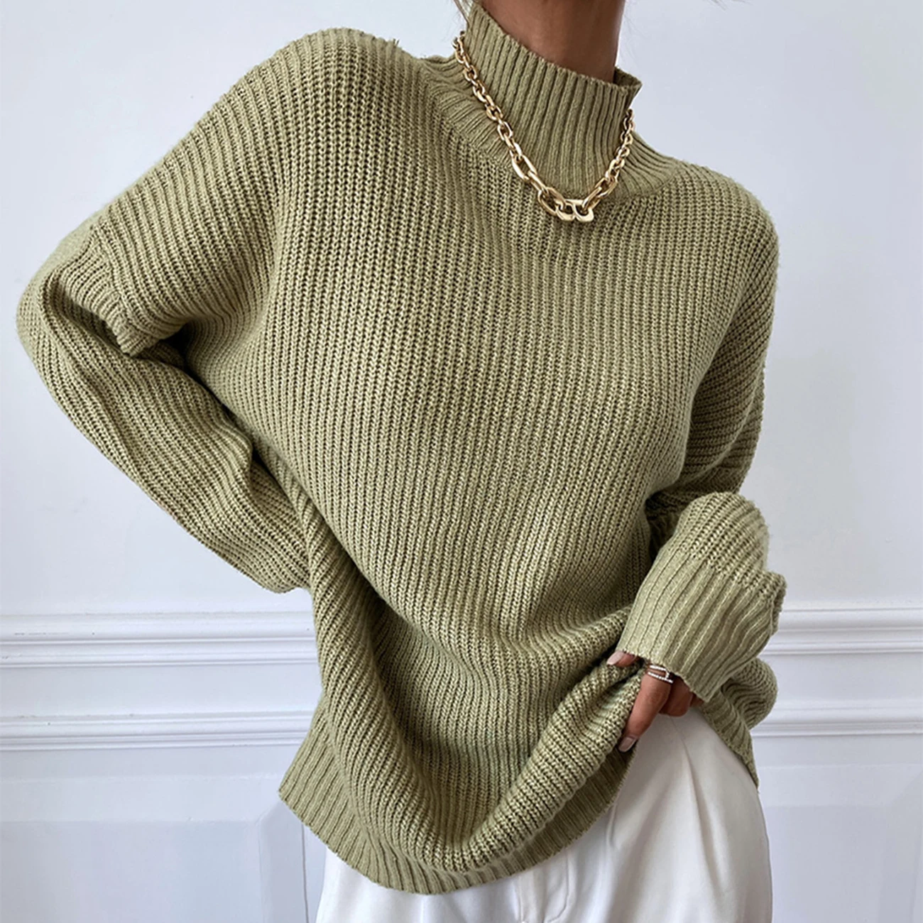 WXOY Women Rib Knit Sweater Turtleneck Oversized Jumper Loose Chunky Winter Slim Fit Casual Knitwear Pullover
WXOY Women Rib Knit Sweater Turtleneck Oversized Jumper Loose Chunky Winter Slim Fit Casual Knitwear Pullover