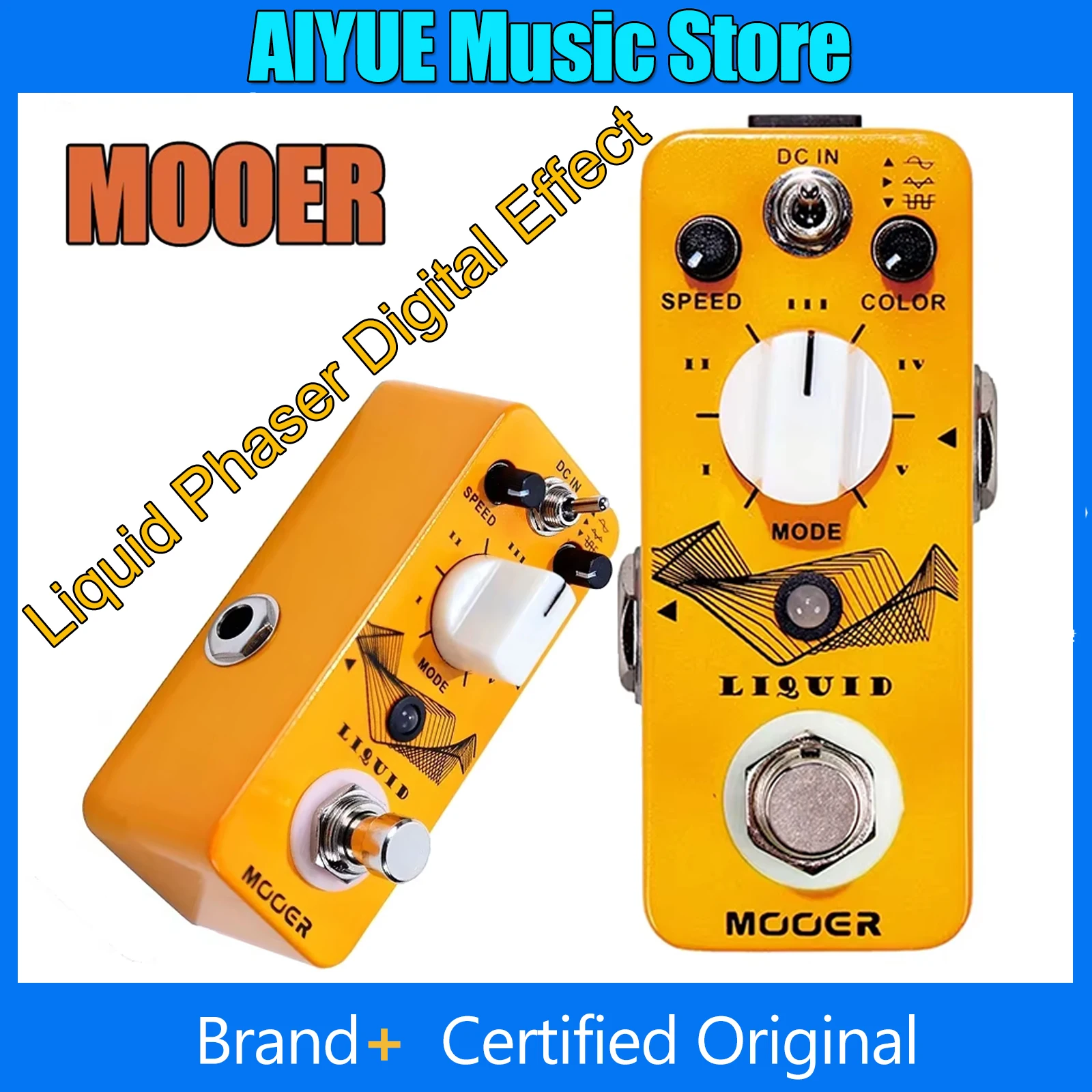 MOOER MPH2 Guitar Pedal Effect Liquid Phaser Digital Effect With 3 Selectable Wave 5 Different EffectsTrue Bypass Guitar Pedal
MOOER MPH2 Guitar Pedal Effect Liquid Phaser Digital Effect With 3 Selectable Wave 5 Different EffectsTrue Bypass Guitar Pedal