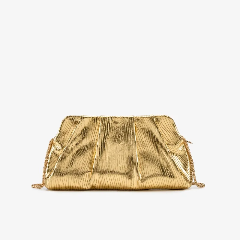 Fashion Golden Soft Pleated Pu Leather Shoulder Bag Women's Chain Crossbody Bag Wedding Cocktail Party Prom Clutch Bag Purse
Fashion Golden Soft Pleated Pu Leather Shoulder Bag Women's Chain Crossbody Bag Wedding Cocktail Party Prom Clutch Bag Purse