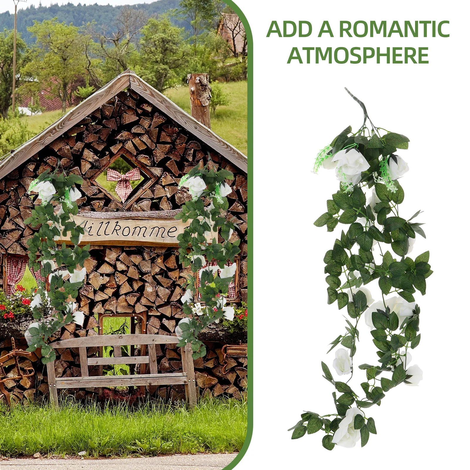 2Pcs 90cm Beige Artificial Rose Garland Decorative Flower Vine for Home Party Office DIY Simulation Rose Decor
2Pcs 90cm Beige Artificial Rose Garland Decorative Flower Vine for Home Party Office DIY Simulation Rose Decor
