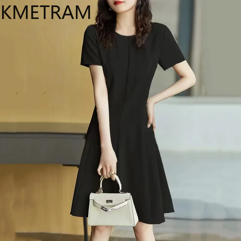 KMETRAM Dresses 2025 Woman Solid Mid Length Dresses for Woman Clothes Round Neck Elegant Summer New in Dresses Vestidos Mujer
KMETRAM Dresses 2025 Woman Solid Mid Length Dresses for Woman Clothes Round Neck Elegant Summer New in Dresses Vestidos Mujer