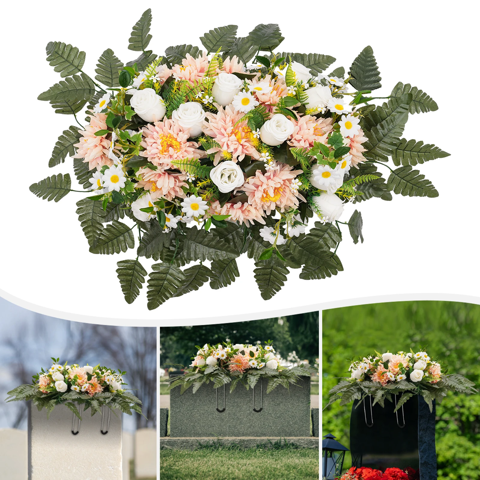 Artificial Grave Flower Artificial Realistic Flowers for Headstone Outdoor Grave Decorations
Artificial Grave Flower Artificial Realistic Flowers for Headstone Outdoor Grave Decorations