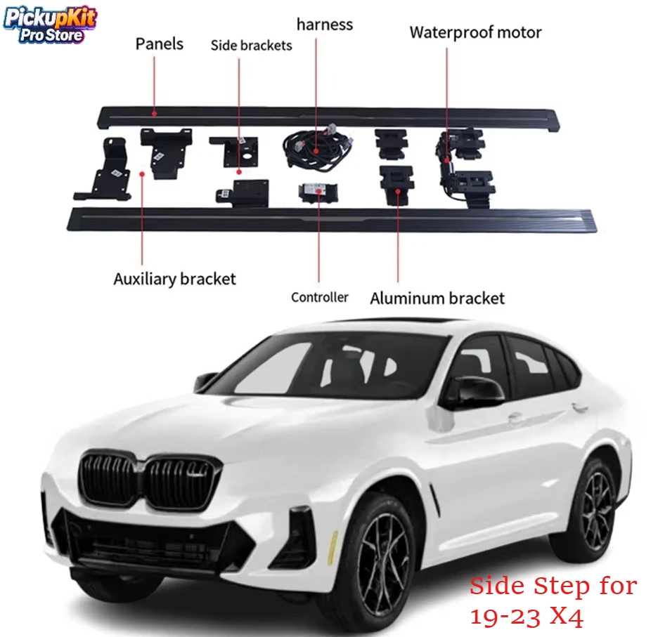 Newest Model Electric Side Steps Running Board Aluminum Electric Side Step for 19-23 X4
Newest Model Electric Side Steps Running Board Aluminum Electric Side Step for 19-23 X4