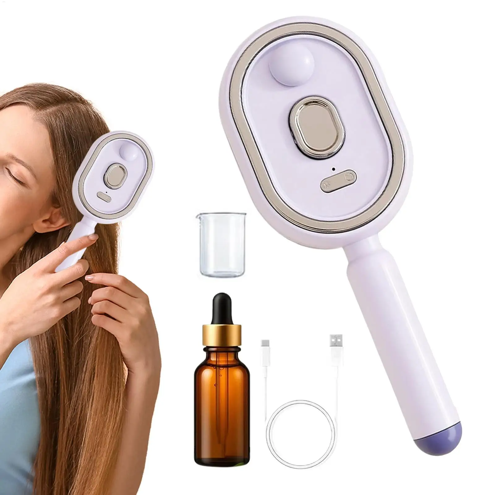 Electric Steam Hair Comb Electric Spray Air Cushions Massage Comb Hair Rechargeable Detangling Comb with Oil/Measuring Cup
Electric Steam Hair Comb Electric Spray Air Cushions Massage Comb Hair Rechargeable Detangling Comb with Oil/Measuring Cup