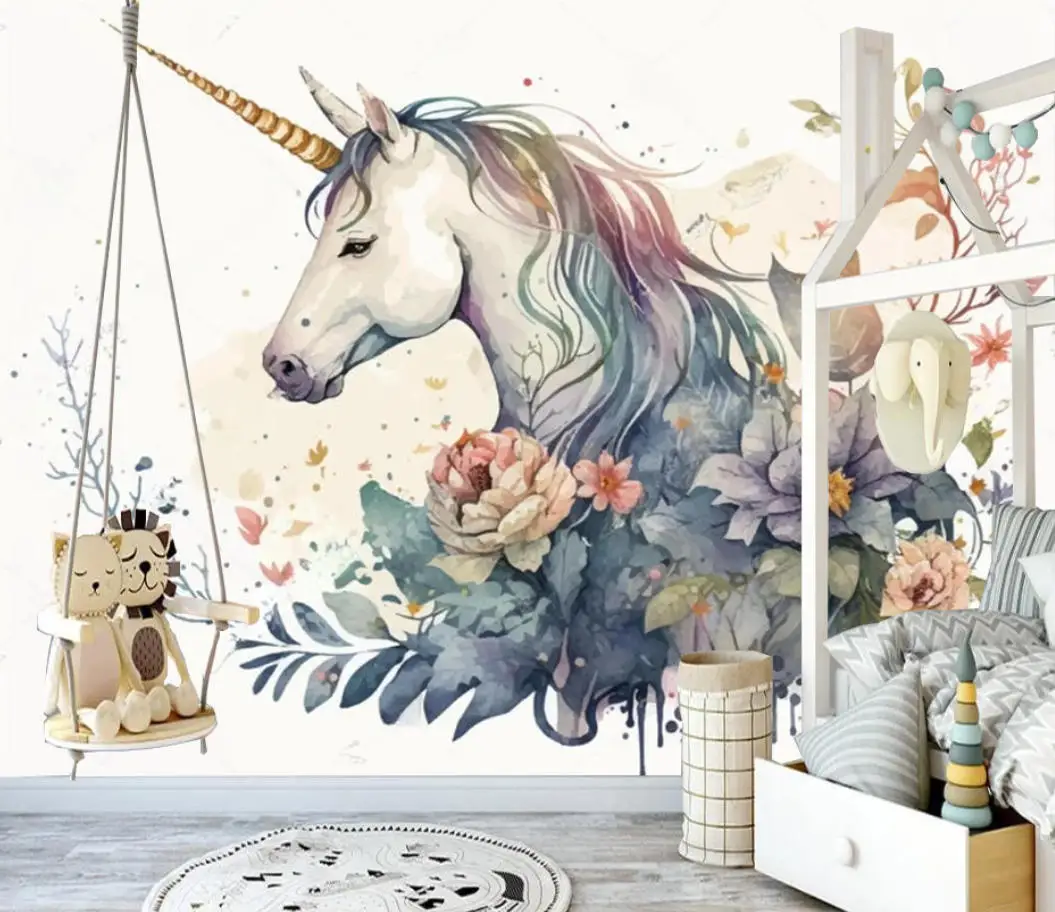 Customized children's room decoration 3d wallpaper mural cartoon animal unicorn flowers Pink background wall 3d wallpaper
Customized children's room decoration 3d wallpaper mural cartoon animal unicorn flowers Pink background wall 3d wallpaper