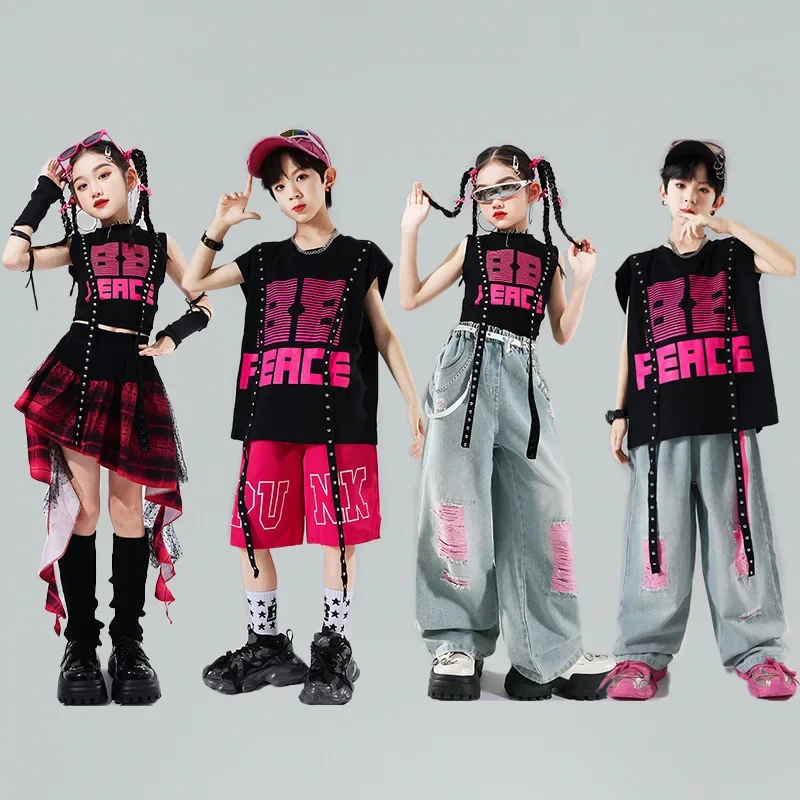 Girls Hip Hop Sweet Tank Top Street Dance Skirts Boys Fashion T-shirt Cargo Pants Child Streetwear Shorts Kids Jazz Clothes Sets
Girls Hip Hop Sweet Tank Top Street Dance Skirts Boys Fashion T-shirt Cargo Pants Child Streetwear Shorts Kids Jazz Clothes Sets