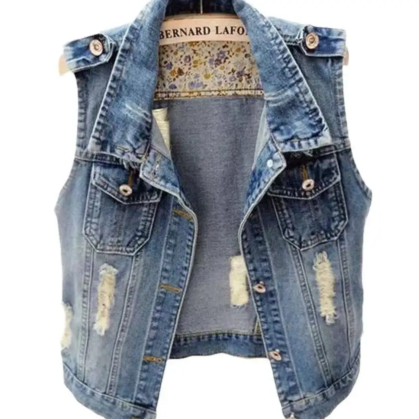 Womens Large Size Denim Washed Vintage Hole Punch Vest Cotton Linen Blend Outerwear Short Length Loose Fit Collar
Womens Large Size Denim Washed Vintage Hole Punch Vest Cotton Linen Blend Outerwear Short Length Loose Fit Collar