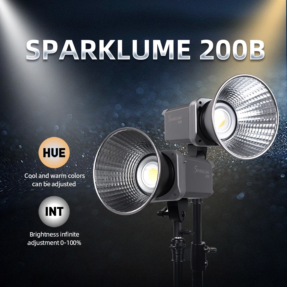 215W max SPARKLUME 200B Bi-Color LED Spotlight for stuido or for video shooting
215W max SPARKLUME 200B Bi-Color LED Spotlight for stuido or for video shooting
