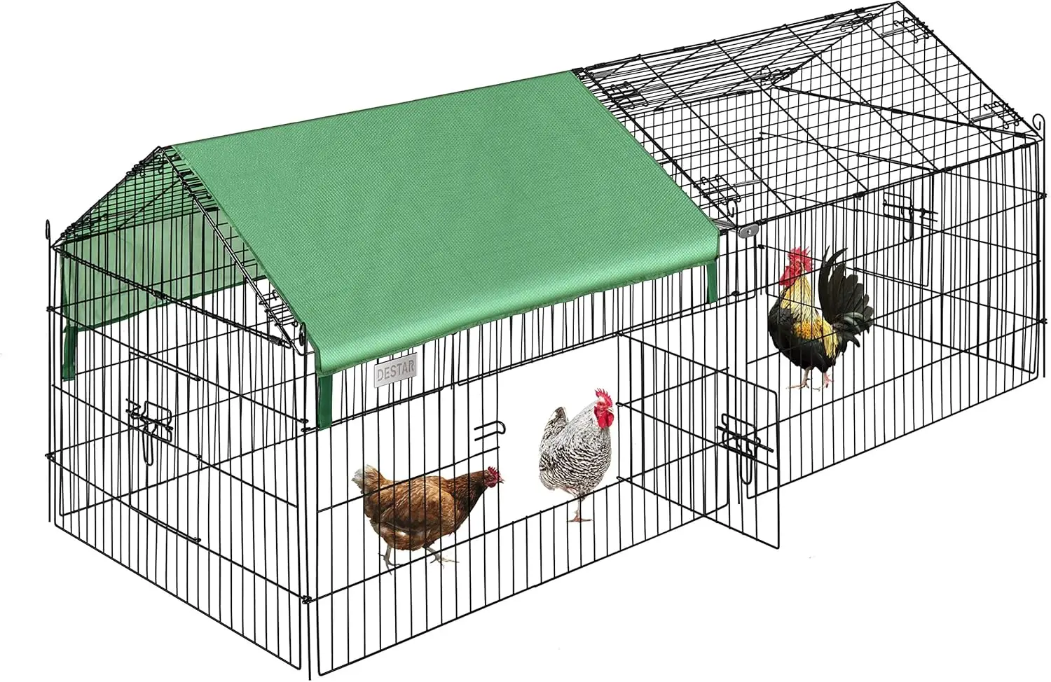 71” x 30” Foldable Outdoor Backyard Metal Coop Chicken Cage Enclosure Duck Rabbit Cat Crate Playpen Exercise Pen with Weather
71” x 30” Foldable Outdoor Backyard Metal Coop Chicken Cage Enclosure Duck Rabbit Cat Crate Playpen Exercise Pen with Weather
