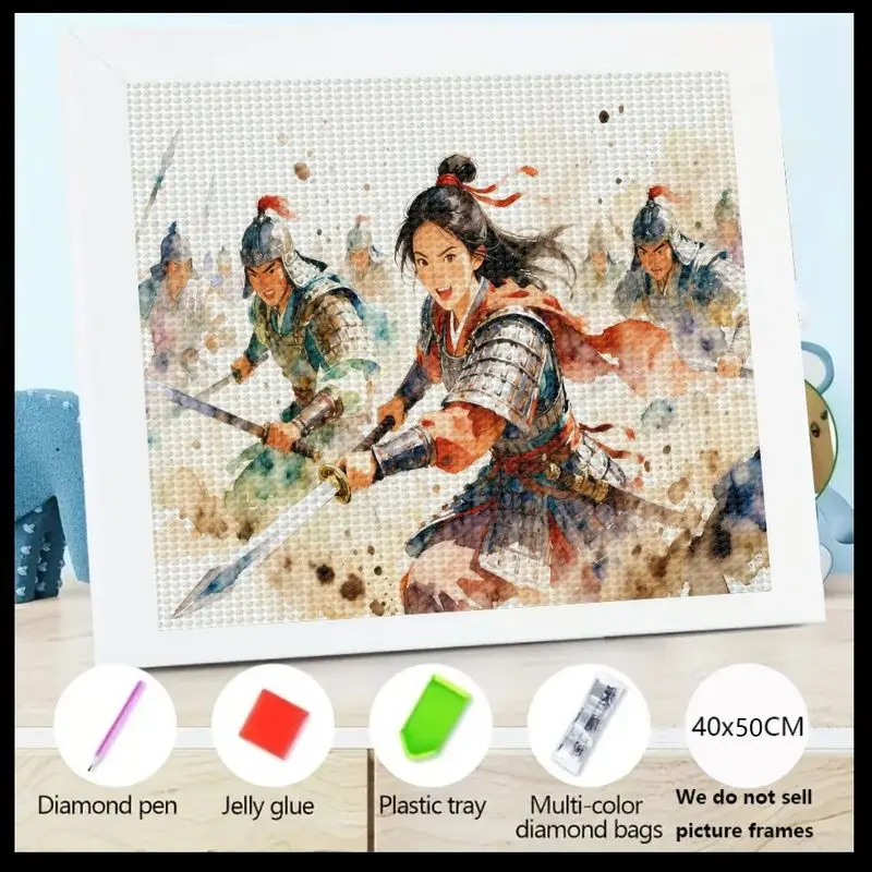 1 шт. 5D полный дрель комплект алмазной живописи, Боевая сцена женщины-воина в стиле Мулан, древнее китайское искусство героини, большой 40x50 см DIY
1 шт. 5D полный дрель комплект алмазной живописи, Боевая сцена женщины-воина в стиле Мулан, древнее китайское искусство героини, большой 40x50 см DIY