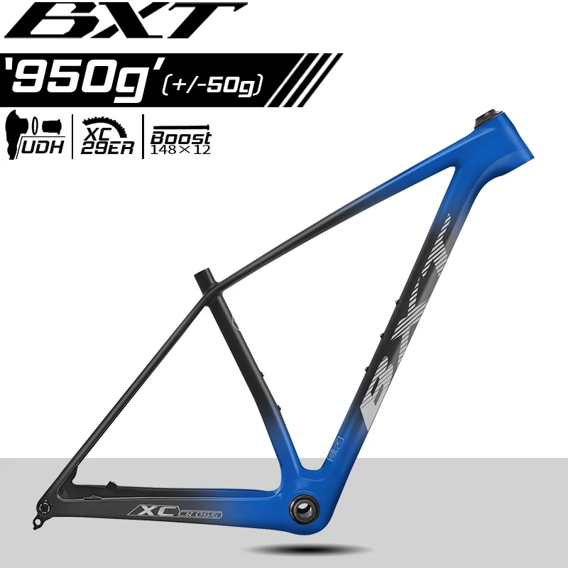 BXT Lightweight 29er Carbon Mountain Bike Frame, Full Carbon MTB Frame 29 Inch, , Internal Cable Routing fo Off-Road Cycling
BXT Lightweight 29er Carbon Mountain Bike Frame, Full Carbon MTB Frame 29 Inch, , Internal Cable Routing fo Off-Road Cycling