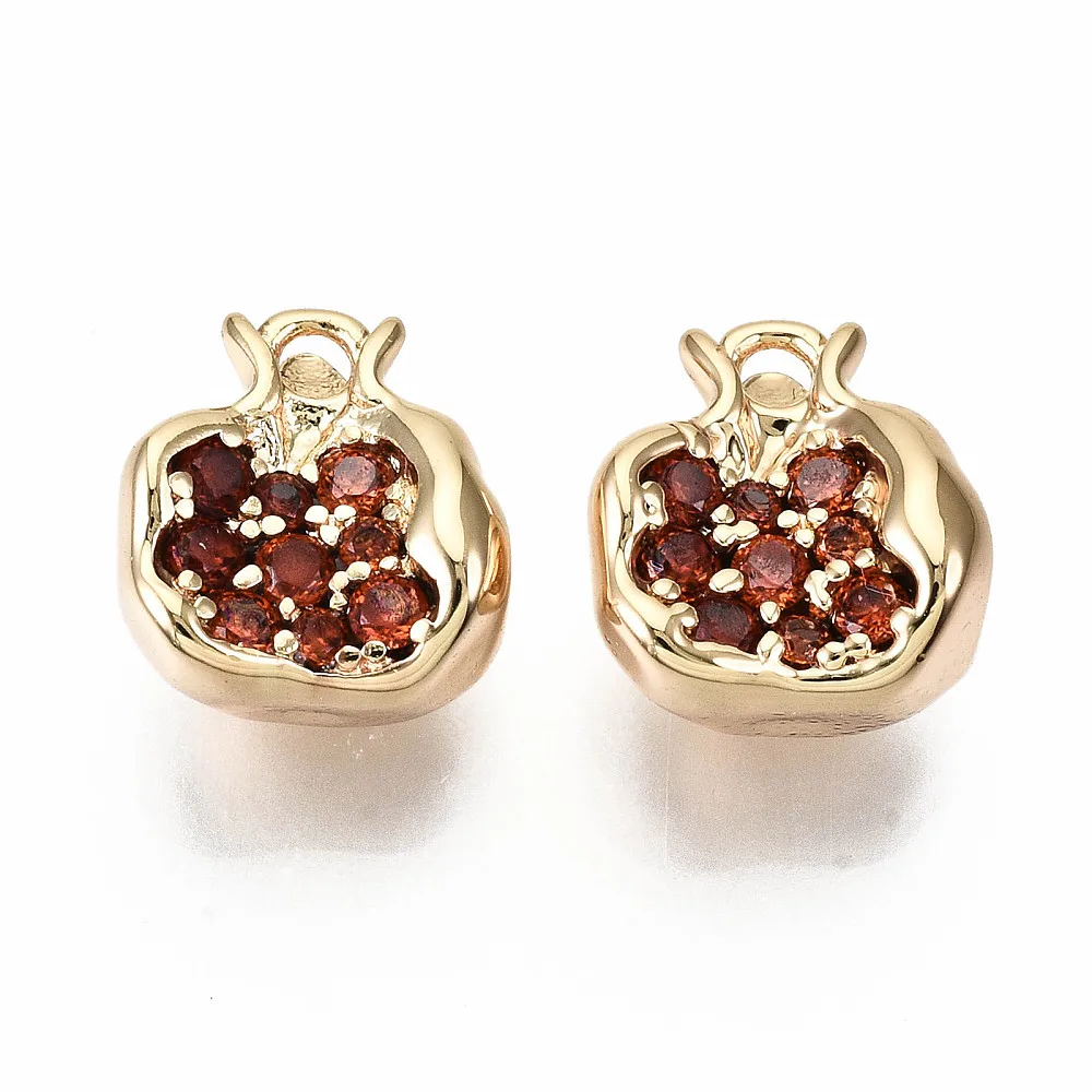 30 pcs Brass Cubic Zirconia Charms Pomegranate Shape Real 18K Gold Plated for Making DIY Jewelry Necklace Bracelet Earring
30 pcs Brass Cubic Zirconia Charms Pomegranate Shape Real 18K Gold Plated for Making DIY Jewelry Necklace Bracelet Earring