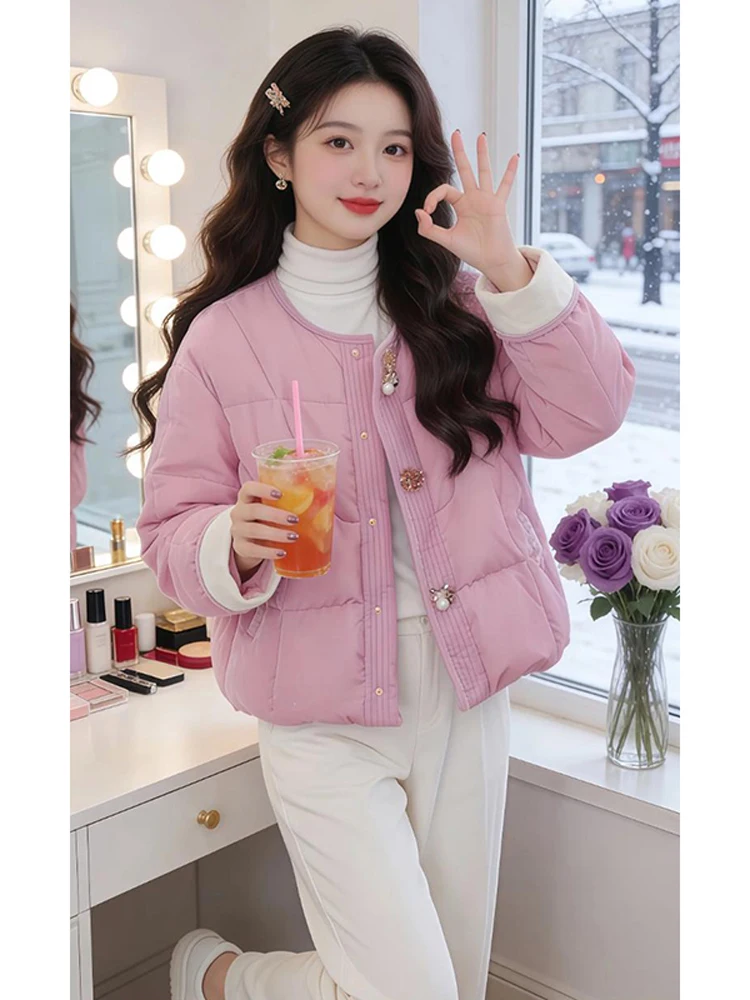 Women's Hooded Thiened Cotton Jaet ort Bread Sle Warm Winter Outerwear Korean Loose Fit Long Sve round Ne Button
Women's Hooded Thiened Cotton Jaet ort Bread Sle Warm Winter Outerwear Korean Loose Fit Long Sve round Ne Button