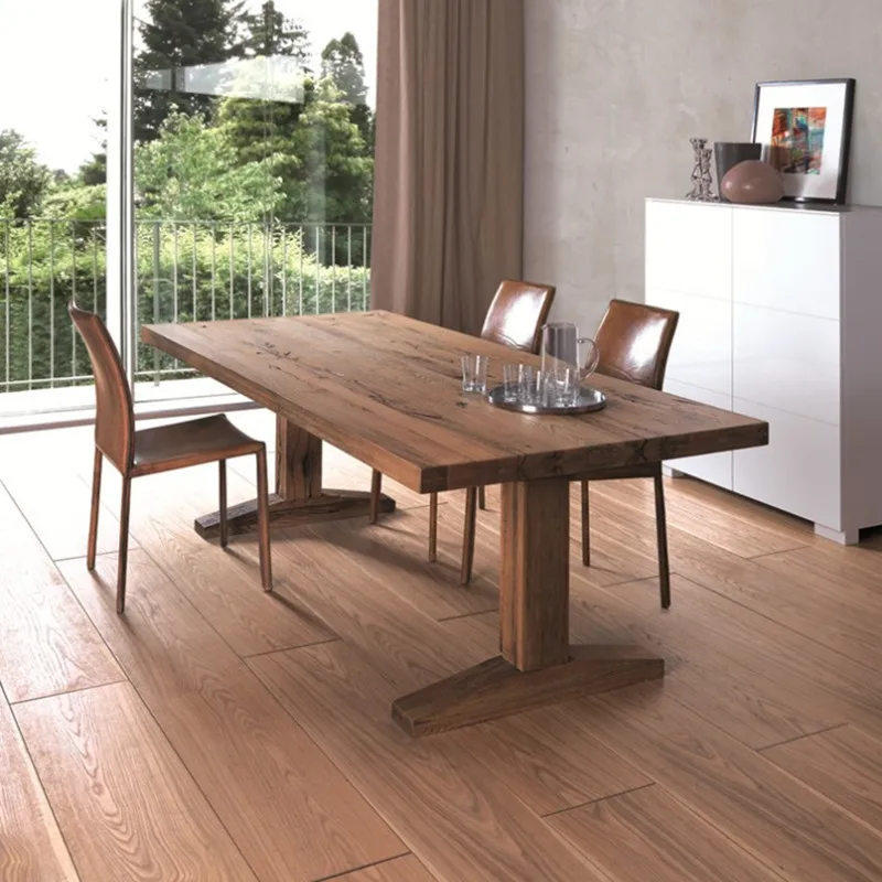 Solid wood dining table household dining table simple modern long dining table and chair combination
Solid wood dining table household dining table simple modern long dining table and chair combination