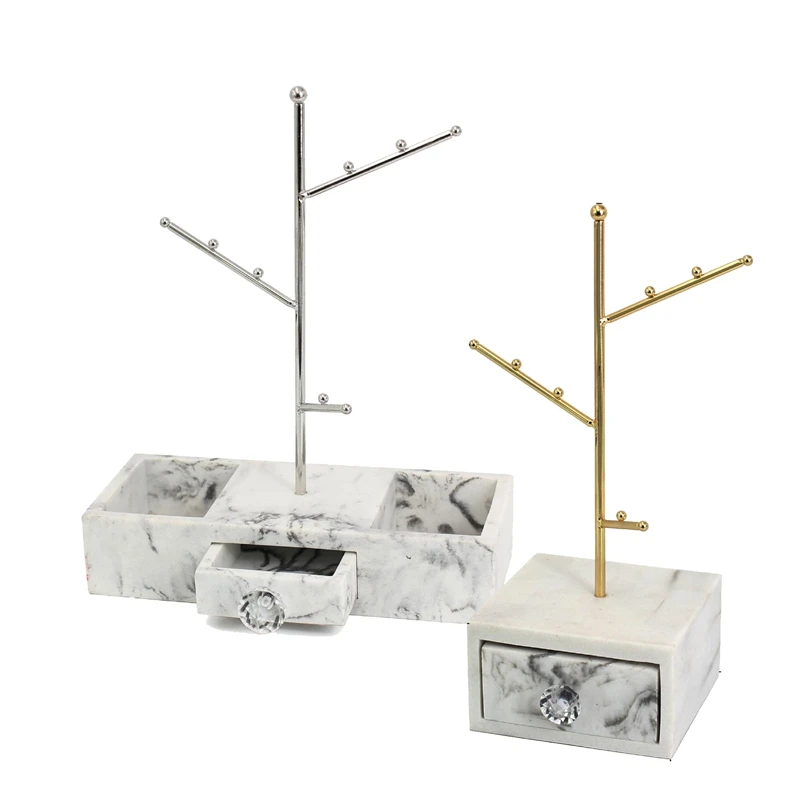 2Pcs Jewelry Display Rack, Jewelry Storage Rack With Drawer, Marbled Metal Display Rack
2Pcs Jewelry Display Rack, Jewelry Storage Rack With Drawer, Marbled Metal Display Rack