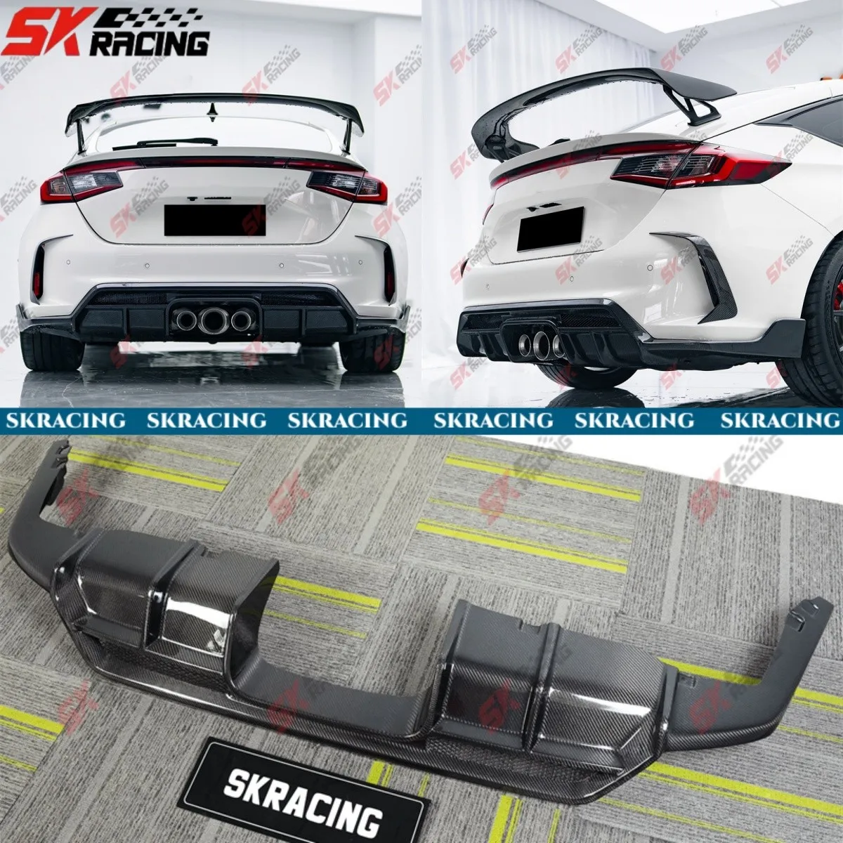 Carbon Fiber/Unpainted Rear Bumper Diffuser Lip For Honda Civic FL5 Type-R 2023+
Carbon Fiber/Unpainted Rear Bumper Diffuser Lip For Honda Civic FL5 Type-R 2023+