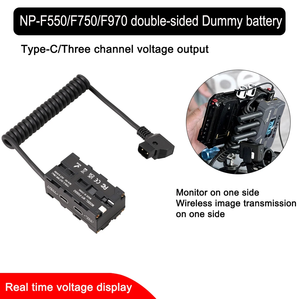 FOTGA NP-F Dummy Battery Adapter D-TAP to NP-F550/750/970 Adapter For Camera Monitor Wireless Transmitter Dummy Battery Adapter
FOTGA NP-F Dummy Battery Adapter D-TAP to NP-F550/750/970 Adapter For Camera Monitor Wireless Transmitter Dummy Battery Adapter