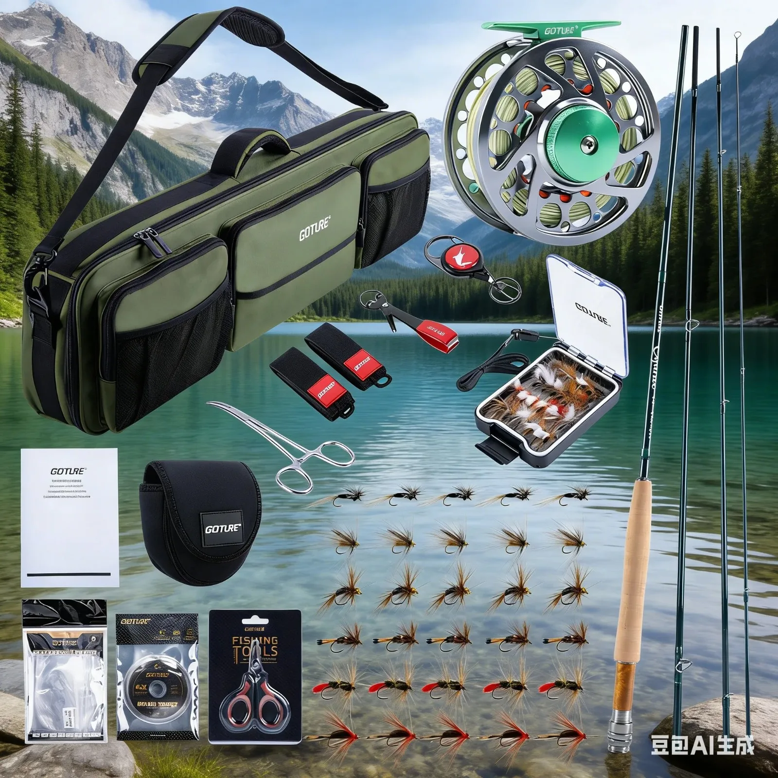 Goture Complete Fly Fishing Rod Reel Combo Kit, 9FT WT High Carbon Rod, Pre-Spooled CNC Reel, 30 Flies, Carry Bag, Full Tools
Goture Complete Fly Fishing Rod Reel Combo Kit, 9FT WT High Carbon Rod, Pre-Spooled CNC Reel, 30 Flies, Carry Bag, Full Tools