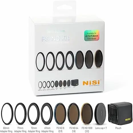 Комплект NISI Swift FS ND (8+64+1000) FS ND8 и FS ND64 и FS ND1000 Доступен для обработки фильтра 40,5–95 мм.
Комплект NISI Swift FS ND (8+64+1000) FS ND8 и FS ND64 и FS ND1000 Доступен для обработки фильтра 40,5–95 мм.