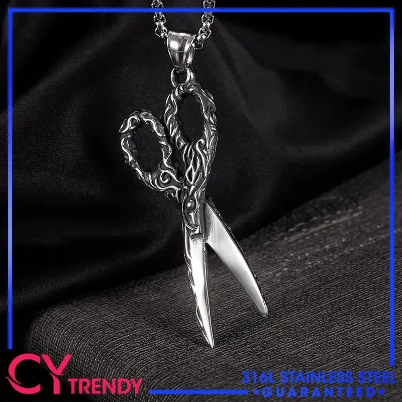 Vintage Men's Stainless Steel Punk Barber Scissors Pendant Necklace Chain Jewelry Accessories
Vintage Men's Stainless Steel Punk Barber Scissors Pendant Necklace Chain Jewelry Accessories