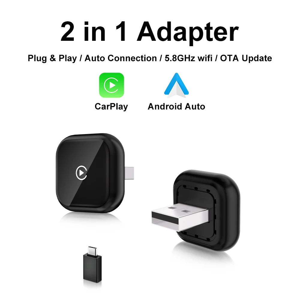 Беспроводной адаптер CarPlay 2-в-1 (2026): мини-переходник с проводного на беспроводной для Apple и Android, Plug and Play, универсальный автомобильный аксессуар
Беспроводной адаптер CarPlay 2-в-1 (2026): мини-переходник с проводного на беспроводной для Apple и Android, Plug and Play, универсальный автомобильный аксессуар