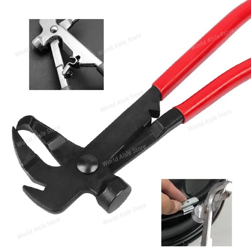 Tire Grip Pliers, High-hardness Plastic-coated Red and Black Handle Balance Hammer Pliers, High-torque Auto Repair Tool Pliers
Tire Grip Pliers, High-hardness Plastic-coated Red and Black Handle Balance Hammer Pliers, High-torque Auto Repair Tool Pliers