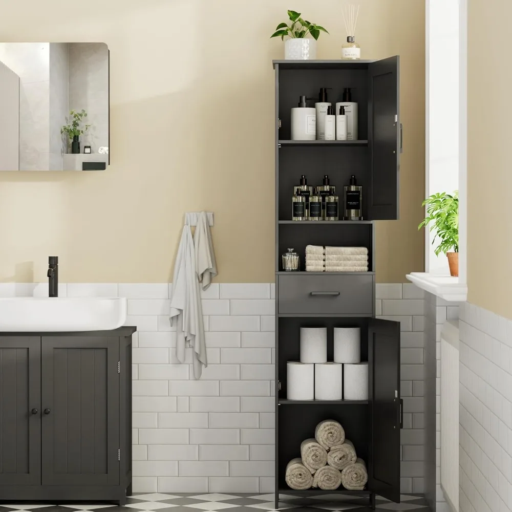 US Shipping Tall Bathroom Storage Cabinet with 2 Barn Doors and 1 Drawer Narrow Floor Cabinet with Adjustable Shelves for
US Shipping Tall Bathroom Storage Cabinet with 2 Barn Doors and 1 Drawer Narrow Floor Cabinet with Adjustable Shelves for