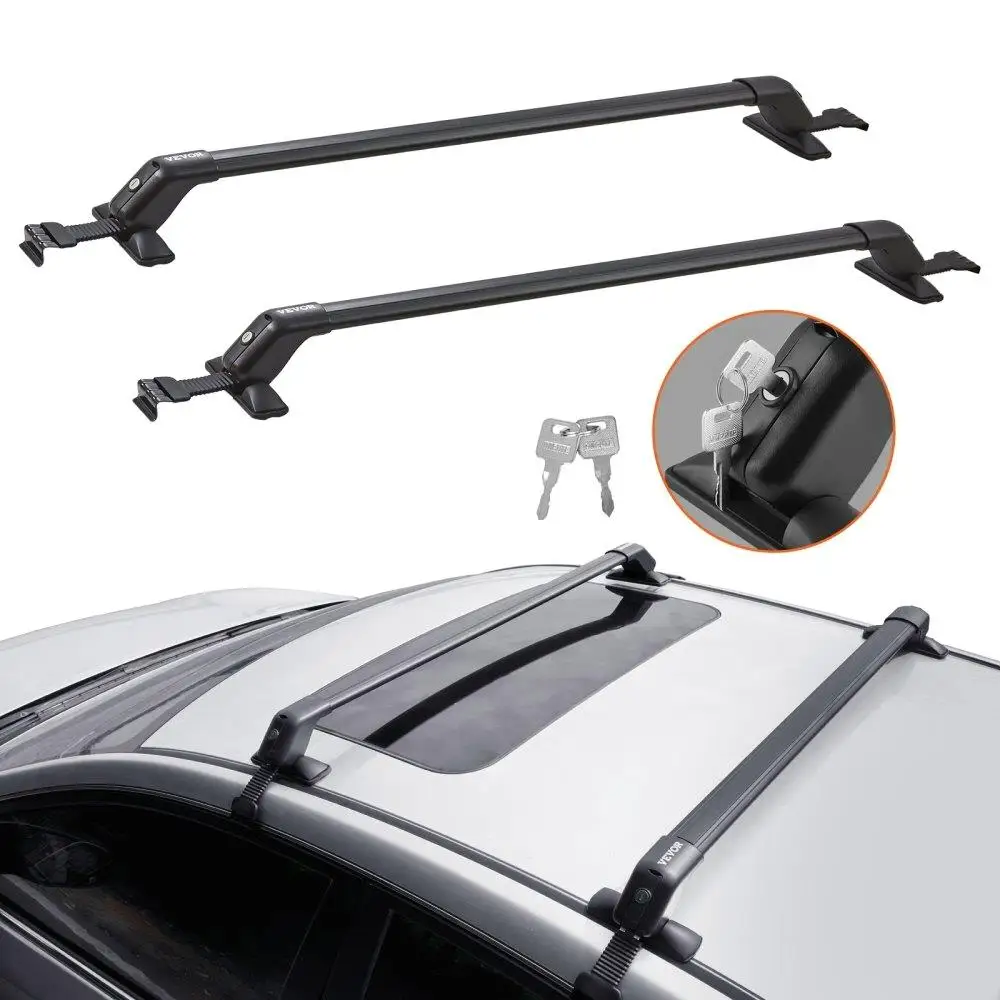 Aluminum Roof Rack Cross Bars 41.3 Inch Universal 155 lbs Load Adjustable with Locks SUV Sedan Van
Aluminum Roof Rack Cross Bars 41.3 Inch Universal 155 lbs Load Adjustable with Locks SUV Sedan Van