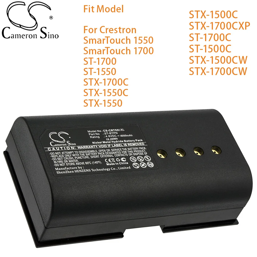 Cameron Sino Remote Control Battery for Crestron SmarTouch 1550 SmarTouch 1700 ST-1700 ST-1550 STX-1700C STX-1550C STX-1550
Cameron Sino Remote Control Battery for Crestron SmarTouch 1550 SmarTouch 1700 ST-1700 ST-1550 STX-1700C STX-1550C STX-1550
