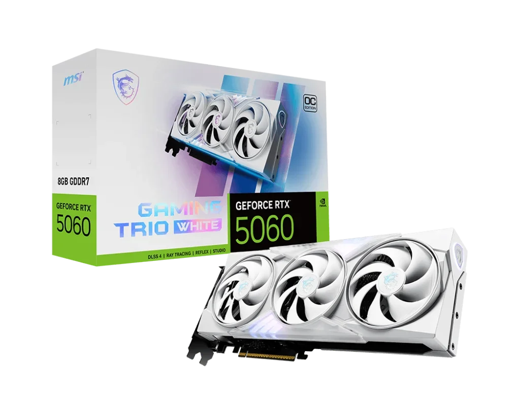 2025 Новая игровая видеокарта GeForce RTX 5060 8G GAMING TRIO OC WHITE GPU RTX 5060 8G для игрового белого настольного ПК
2025 Новая игровая видеокарта GeForce RTX 5060 8G GAMING TRIO OC WHITE GPU RTX 5060 8G для игрового белого настольного ПК