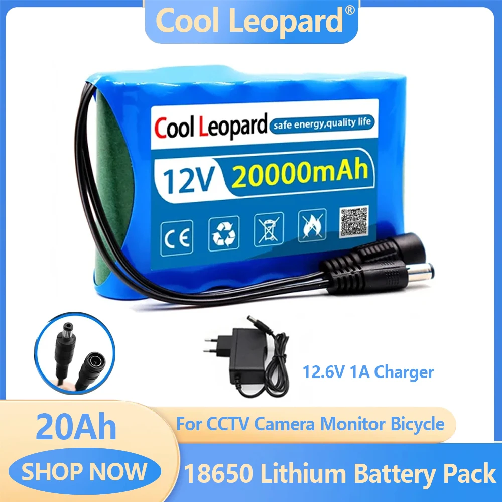 12V Lithium Battery Packs 50000mAh 18650 3S2P Rechargeable Battery For CCTV Camera Monitor Large Capacity Batteries with Charger
12V Lithium Battery Packs 50000mAh 18650 3S2P Rechargeable Battery For CCTV Camera Monitor Large Capacity Batteries with Charger