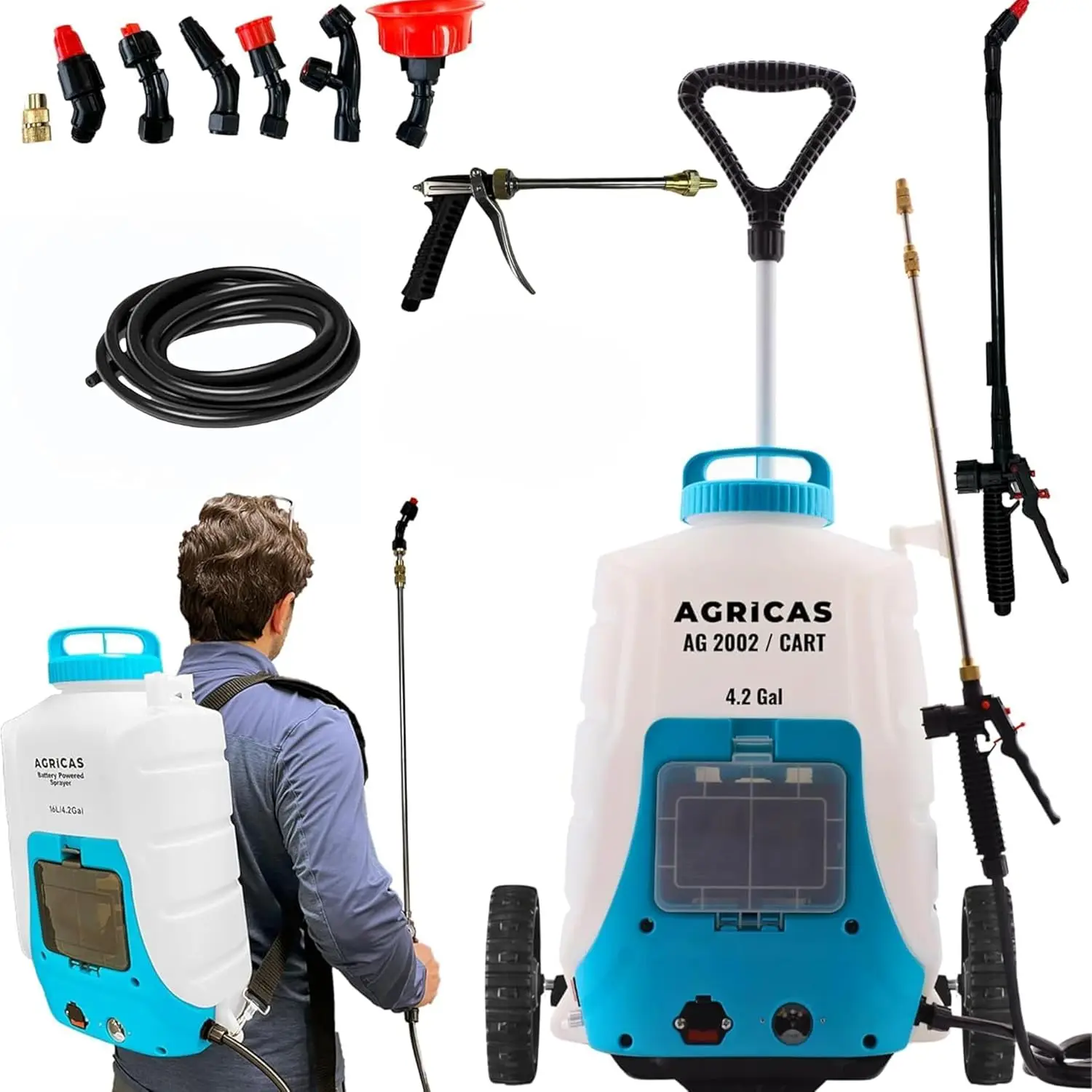 4.2Gal Battery Powered Sprayer Cart Adjustable Nozzle Backpack Lawn Garden Weeding Cleaning, Custom
4.2Gal Battery Powered Sprayer Cart Adjustable Nozzle Backpack Lawn Garden Weeding Cleaning, Custom