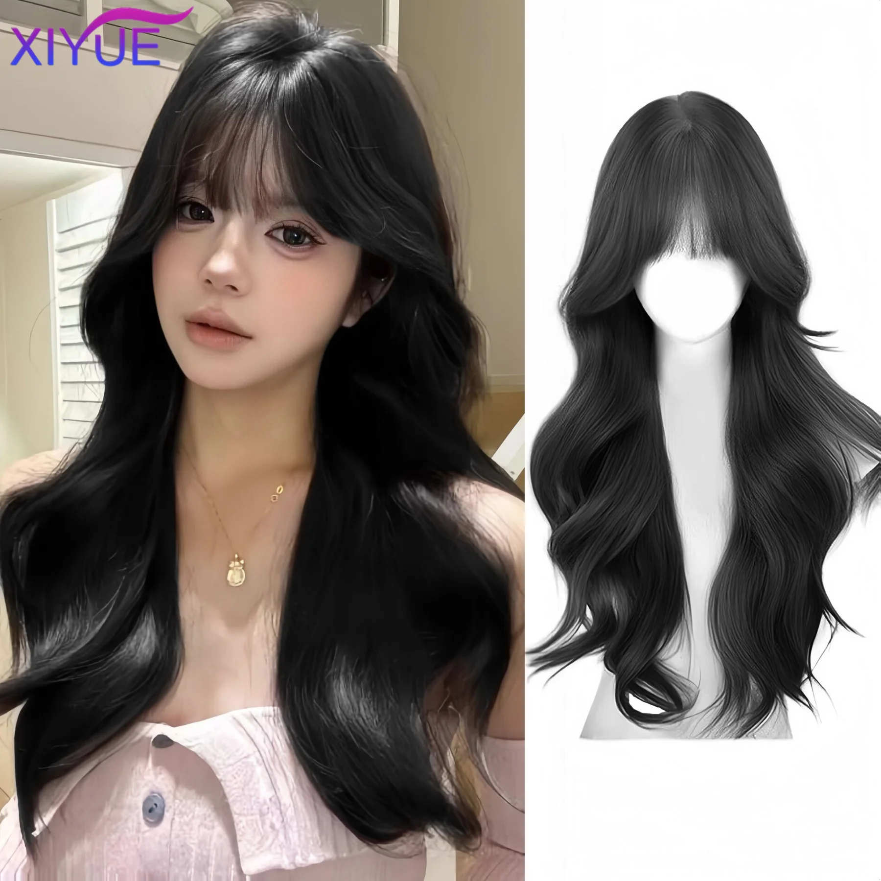 XIYUE Black cool brownOmbre Green layered Long Wavy Synthetic Wig Lolita Cosplay Women Fluffy Heat Resistant Wig for Daily Party
XIYUE Black cool brownOmbre Green layered Long Wavy Synthetic Wig Lolita Cosplay Women Fluffy Heat Resistant Wig for Daily Party