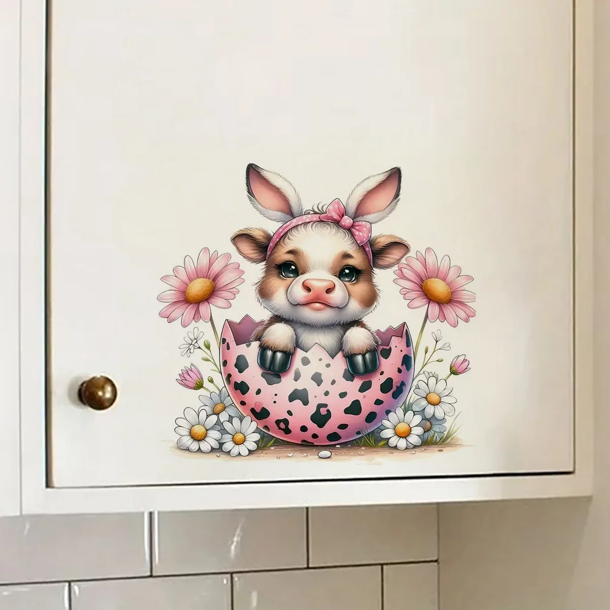 Cute Cow with Flower Sticker, Waterproof Vinyl Material, Ideal for Toilet, Home , Refrigerator, Car, Window, Wall Decor, Room
Cute Cow with Flower Sticker, Waterproof Vinyl Material, Ideal for Toilet, Home , Refrigerator, Car, Window, Wall Decor, Room