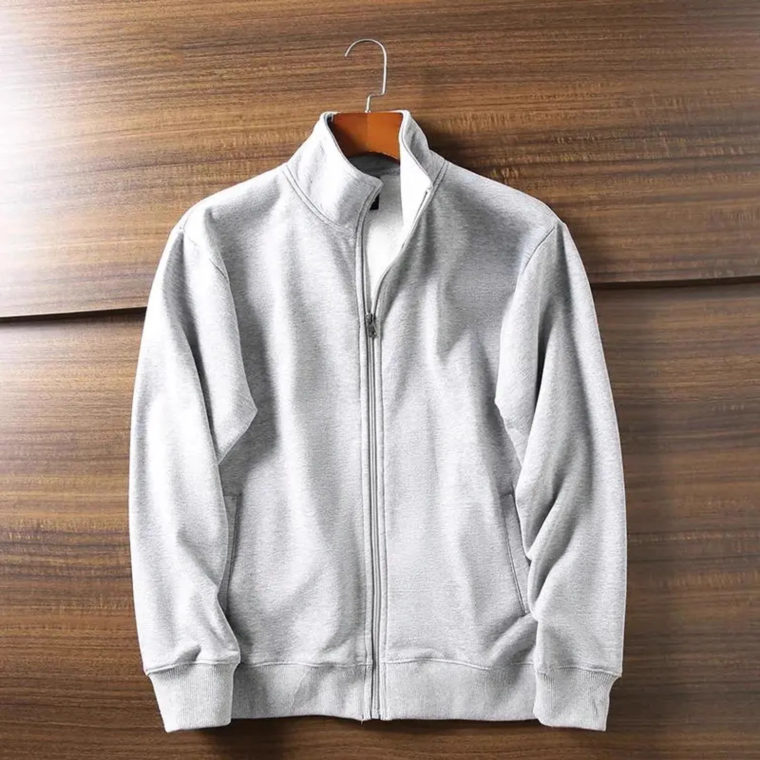 Thickened Fleece Men's Long Sleeve Hoodie Cardigan Stand Collar Loose Fit Warm Casual Outerwear for Autumn And Winter
Thickened Fleece Men's Long Sleeve Hoodie Cardigan Stand Collar Loose Fit Warm Casual Outerwear for Autumn And Winter