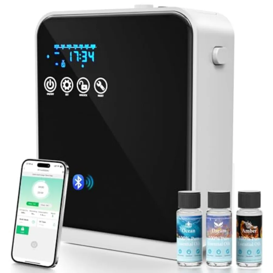 Waterless Essential Oil DiffuserHotel Home Aromatherapy Scent Diffuser with Smart APP and Touch Screen 250ml Capacity 1500 sq.f
Waterless Essential Oil DiffuserHotel Home Aromatherapy Scent Diffuser with Smart APP and Touch Screen 250ml Capacity 1500 sq.f