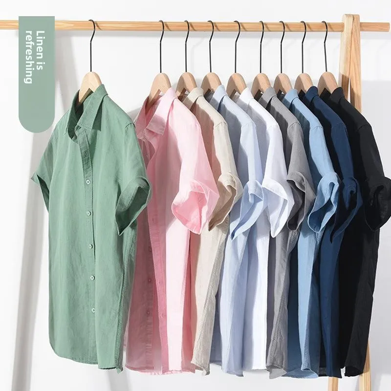 Мужская льняная одежда ort Sve irt Square Ne Cotton Summer Thi Wide Fit Pure Color Casual Faion Мужская одежда
Мужская льняная одежда ort Sve irt Square Ne Cotton Summer Thi Wide Fit Pure Color Casual Faion Мужская одежда