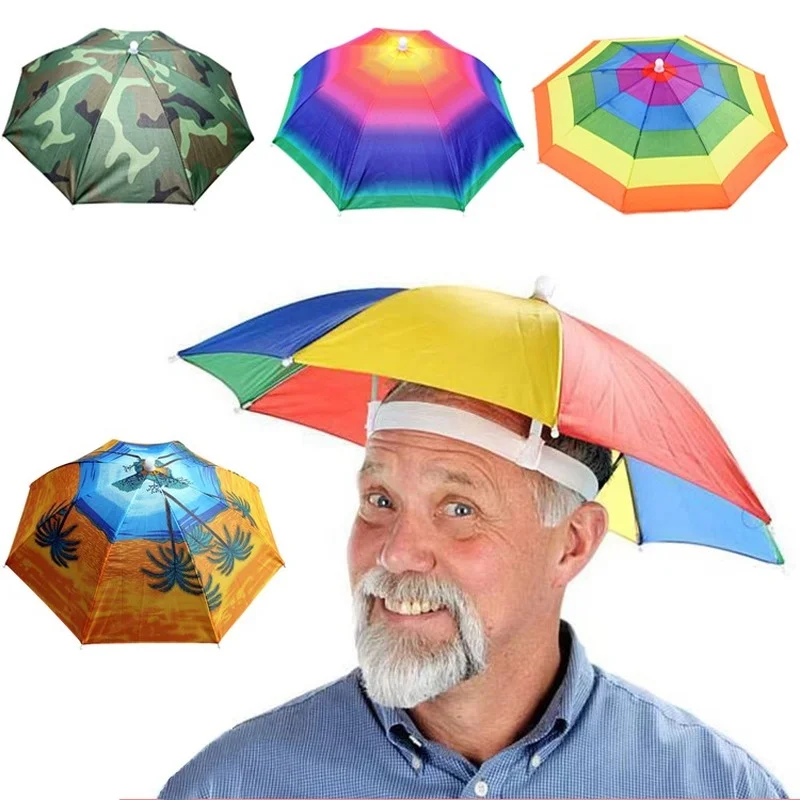 Portable Rain Umbrella Hat Foldable Outdoor Pesca Sun Shade Anti-UV Camping Fishing Headwear Cap Beach Head Hats Accessory
Portable Rain Umbrella Hat Foldable Outdoor Pesca Sun Shade Anti-UV Camping Fishing Headwear Cap Beach Head Hats Accessory