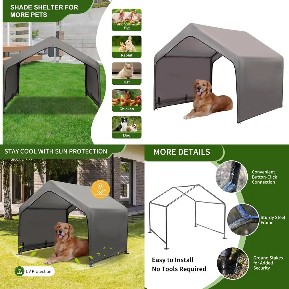 Большой уличный домик для собак с водонепроницаемым навесом, укрытие от солнца для питомцев 4x4x3.3 фута
Большой уличный домик для собак с водонепроницаемым навесом, укрытие от солнца для питомцев 4x4x3.3 фута