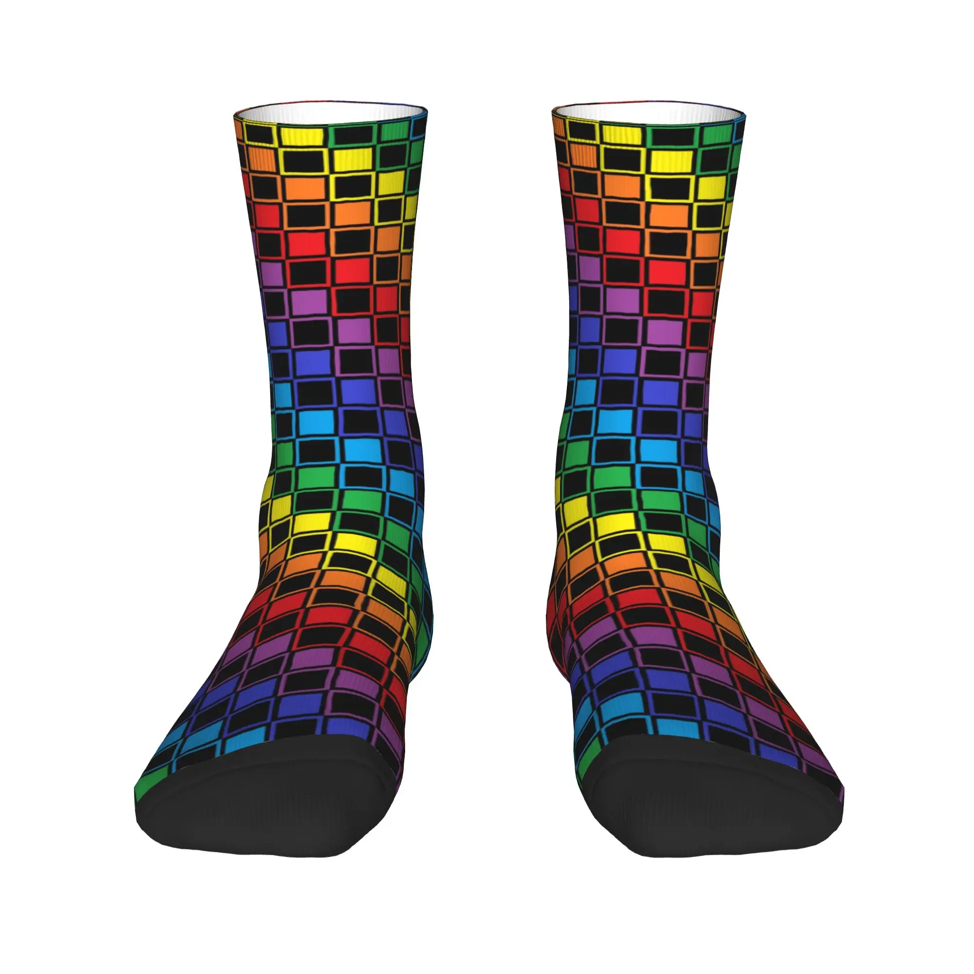 Fun Print Rainbow Checkers Checkerboard Socks for Women Men Stretch Summer Autumn Winter Crew Socks
Fun Print Rainbow Checkers Checkerboard Socks for Women Men Stretch Summer Autumn Winter Crew Socks