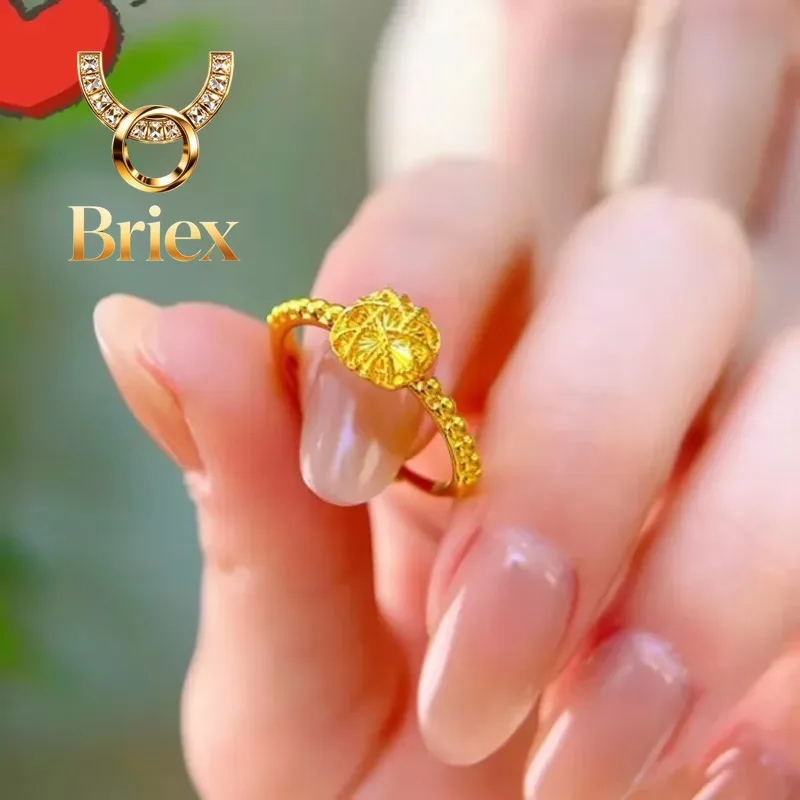 Briex Jewelry Luxury 24K 9999 Pure Gold real gold Silk Small Square Sugar Ring Fashion Opening Adjustable Women's Ring
Briex Jewelry Luxury 24K 9999 Pure Gold real gold Silk Small Square Sugar Ring Fashion Opening Adjustable Women's Ring