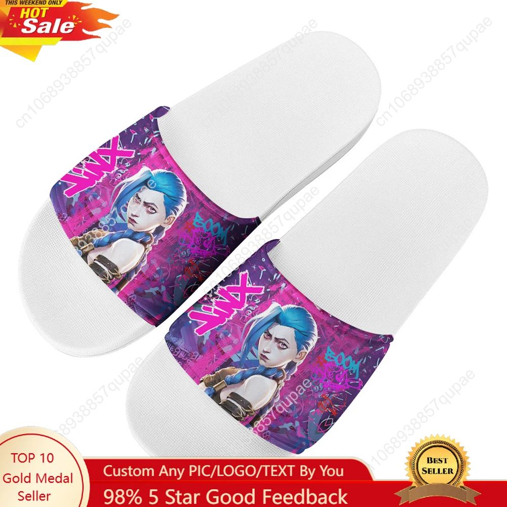 Arcane-Jinx Anime Game Slippers Home Water Shoe Men Women Teenager Fashion Beach Pool Sandals Custom Made Comfort Summer Slipper
Arcane-Jinx Anime Game Slippers Home Water Shoe Men Women Teenager Fashion Beach Pool Sandals Custom Made Comfort Summer Slipper