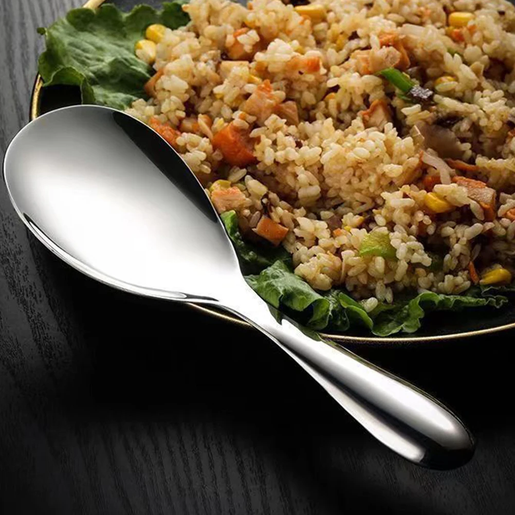 2pcs Stainless Steel Paddle Spoon Kitchen Utensil Ergonomic Non-Stick Rice Scooper Serving Spatula Soup Ladle Sugar Scoop Potato
2pcs Stainless Steel Paddle Spoon Kitchen Utensil Ergonomic Non-Stick Rice Scooper Serving Spatula Soup Ladle Sugar Scoop Potato