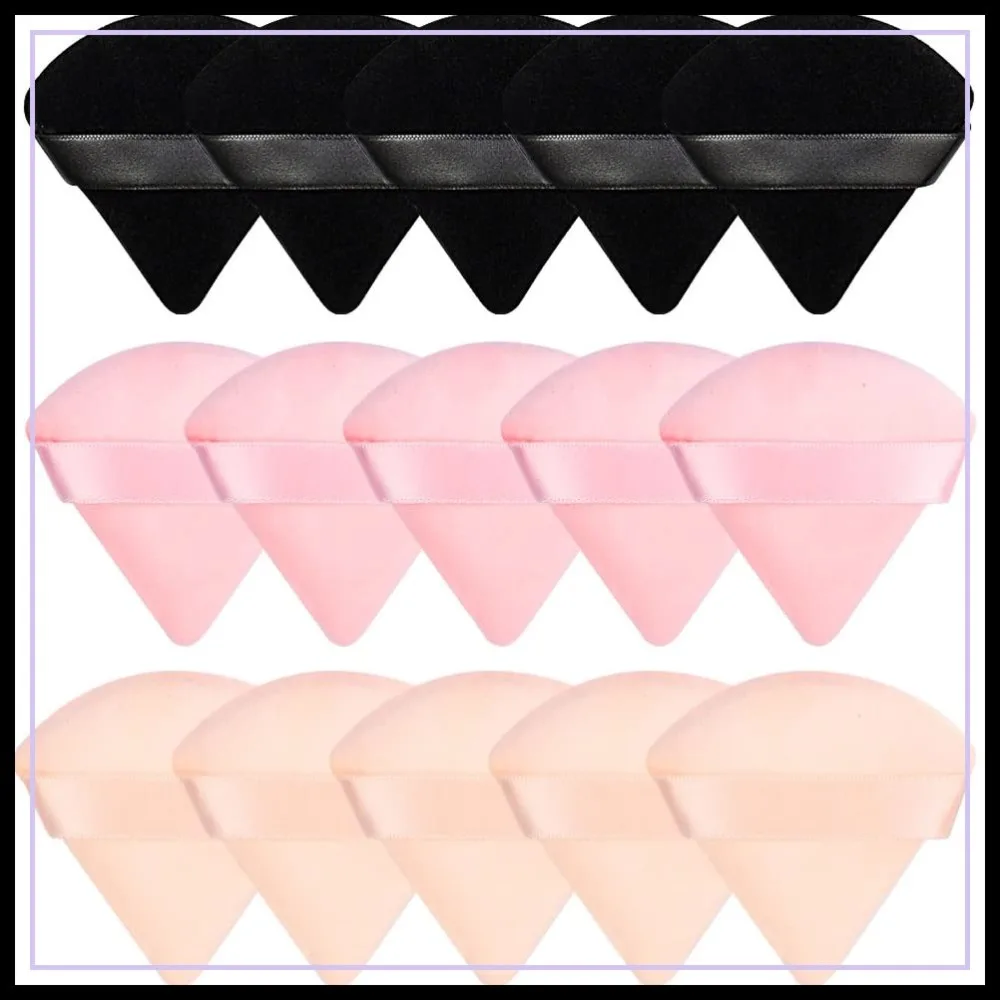 15-Piece Velour Powder Puffs, Triangle Makeup Sponges for Loose Powder & Foundation, Black Pink Flesh
15-Piece Velour Powder Puffs, Triangle Makeup Sponges for Loose Powder & Foundation, Black Pink Flesh