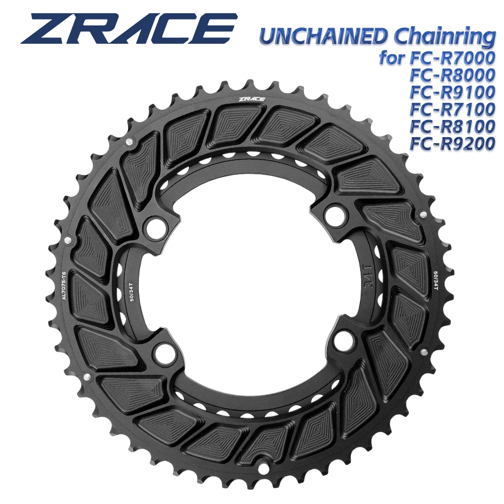 ZRACE UNCHAINED Chainring 105 R7000 R7100 / ULTEGRA R8000 R8100/DURA-ACE R9100 R9200 Asymmetric Road Chainring 50-34 52-36 54-40
ZRACE UNCHAINED Chainring 105 R7000 R7100 / ULTEGRA R8000 R8100/DURA-ACE R9100 R9200 Asymmetric Road Chainring 50-34 52-36 54-40