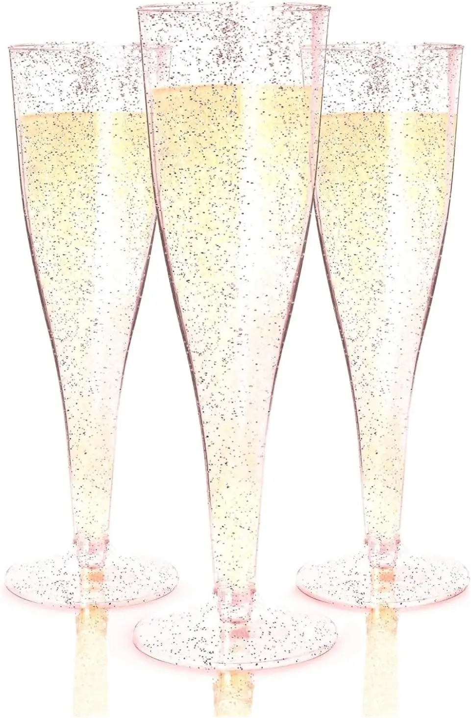 24 Plastic Champagne Flutes with Rose Gold Glitter for Parties, Weddings, and New Year Eve Celebrations
24 Plastic Champagne Flutes with Rose Gold Glitter for Parties, Weddings, and New Year Eve Celebrations