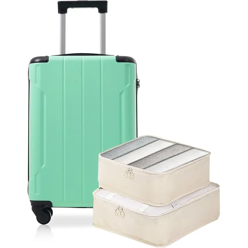 20 Inch Hardshell ABS Carry-On Luggage with Spinner Wheels, TSA Lock & Packing Cubes, Ideal for Airline and Weekend Travel
20 Inch Hardshell ABS Carry-On Luggage with Spinner Wheels, TSA Lock & Packing Cubes, Ideal for Airline and Weekend Travel