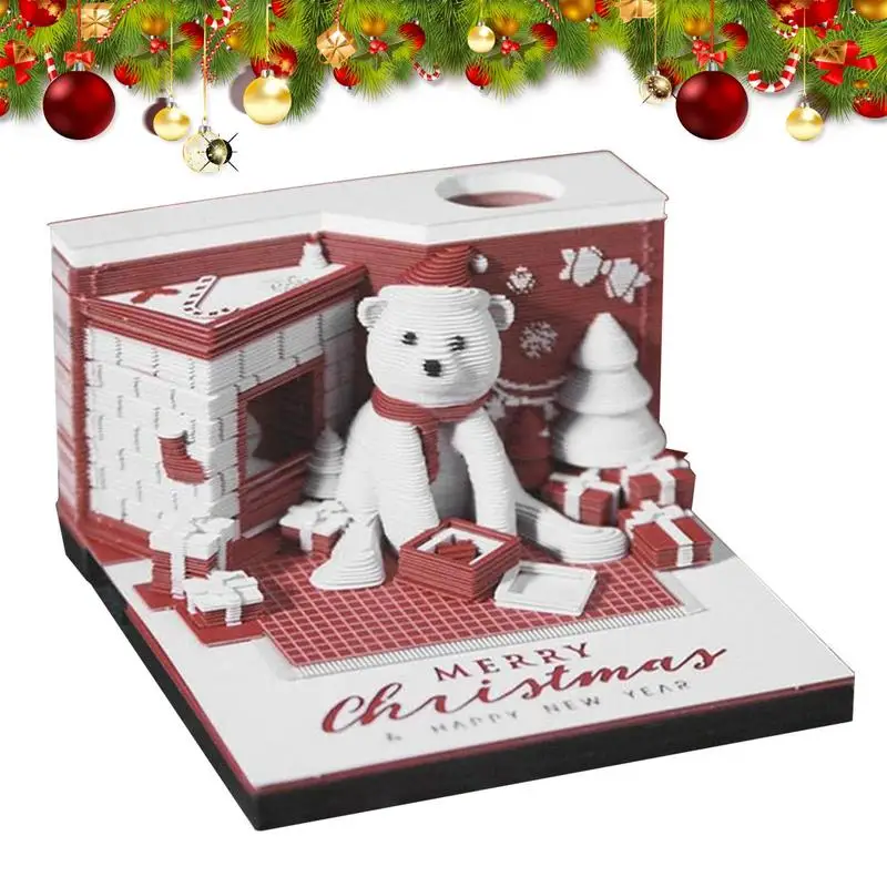 2025 Tear-off Calendar 3D Christmas Bear Paper Sculpture With LED Lights Desk Calendar Home Holiday Desktop Decoration Gift
2025 Tear-off Calendar 3D Christmas Bear Paper Sculpture With LED Lights Desk Calendar Home Holiday Desktop Decoration Gift