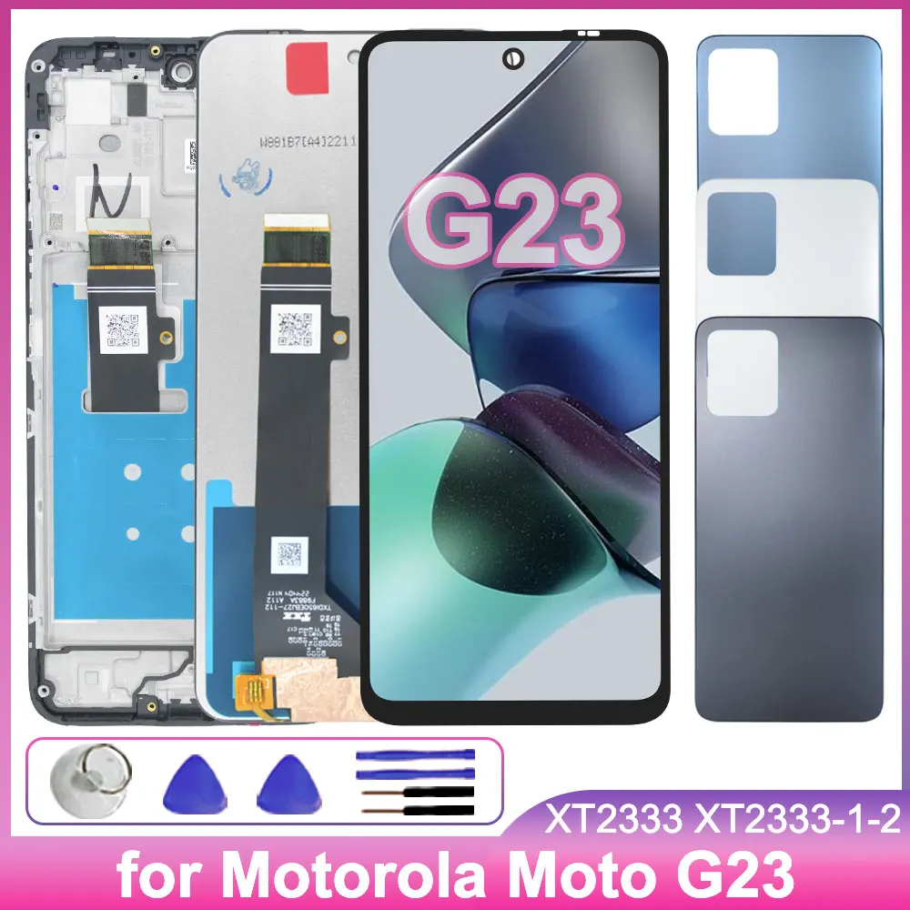 100% Tested LCD for Motorola G23 LCD Display Touch Screen Digitizer Assembly for Moto G23 XT2333 XT2331-1 Phone LCD With Frame
100% Tested LCD for Motorola G23 LCD Display Touch Screen Digitizer Assembly for Moto G23 XT2333 XT2331-1 Phone LCD With Frame